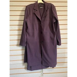 Sag Harbor Dress Purple 2 Piece Dress Coat Set Career Business Formal